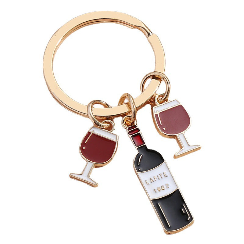 Wholesale Metal Wine Beer Keychain